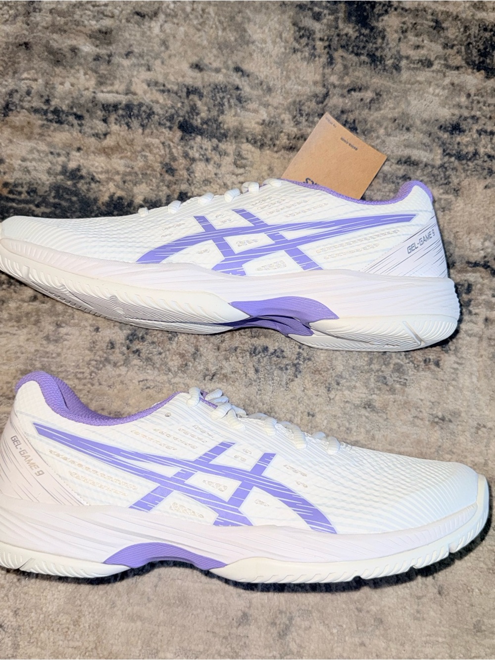 New ASICS GEL-GAME 9 Women’s Tennis Shoes White/Amethyst Size 9 women’s - Picture 2 of 9